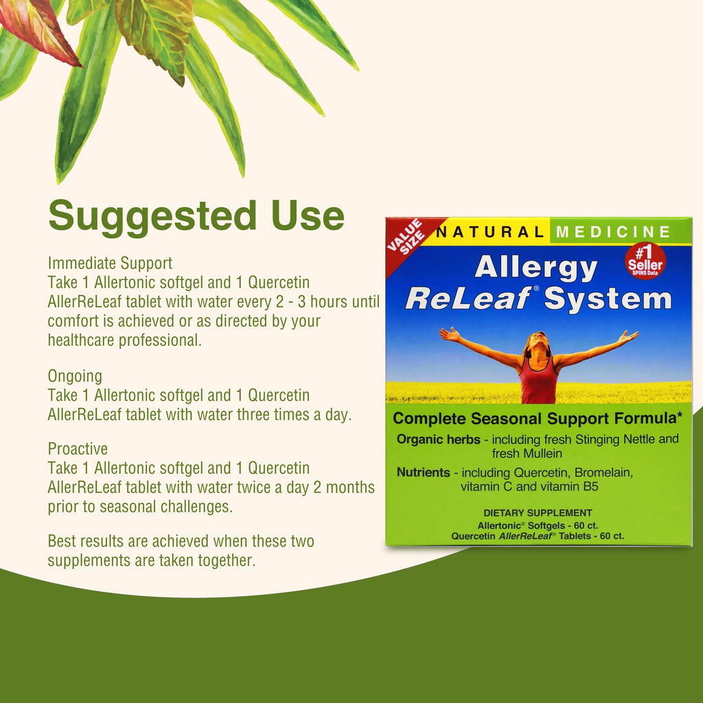 Herbs Etc. Allergy ReLeaf System – Seasonal Discomfort Support (60 Softgels or 60 Tablets)
