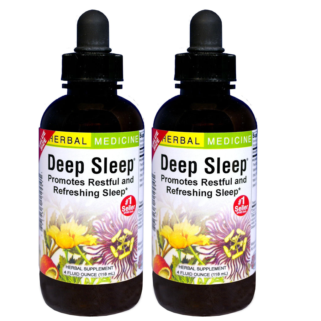 Herbs Etc. Deep Sleep - Natural Herbal Sleep Aid (Non-Habit Forming) 4 oz Liquid Extract - 2 Pack
