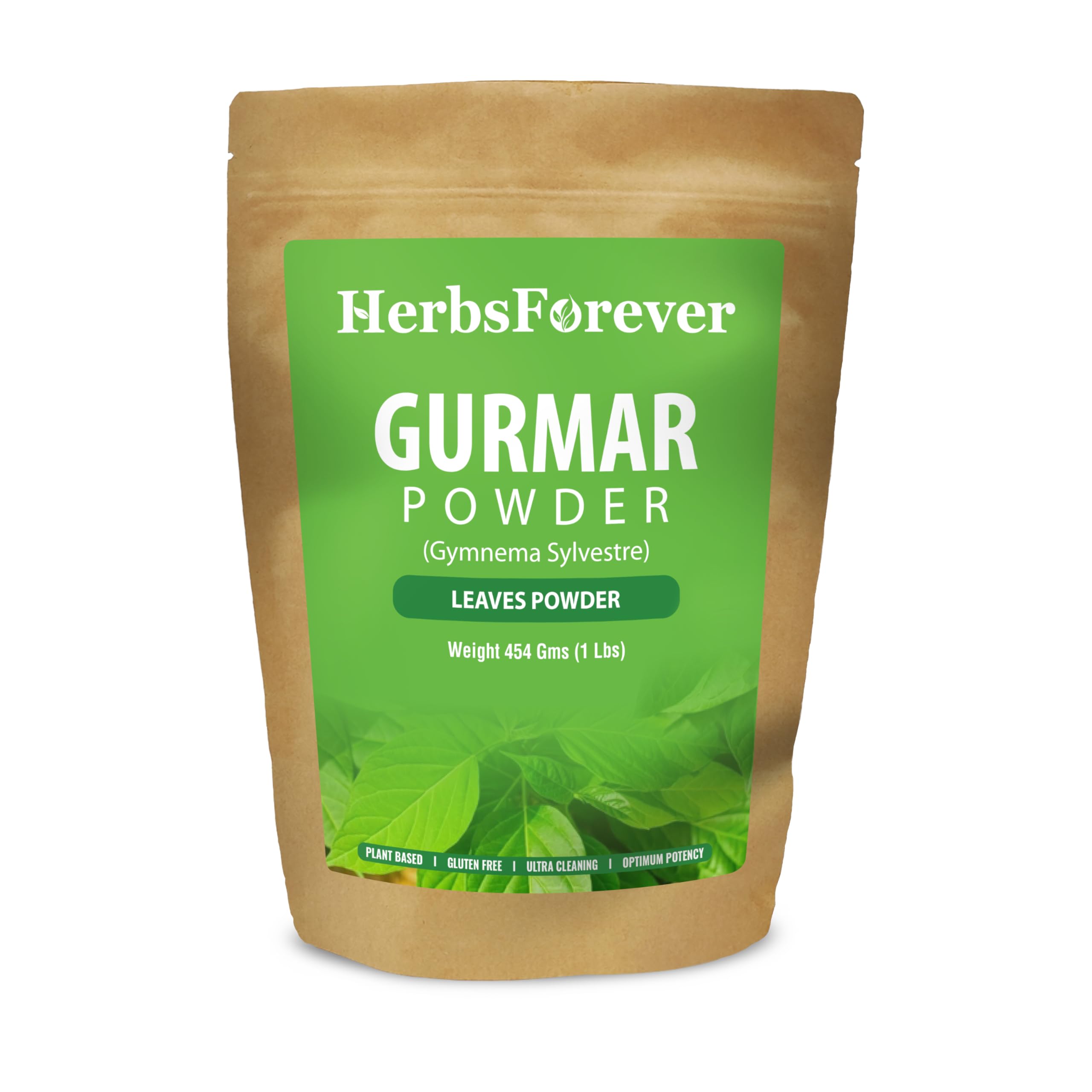 Herbsforever Gurmar Powder | Organic Gymnema Sylvestre Leaf | 454 GMS | Non-GMO, Vegan, Gluten-Free