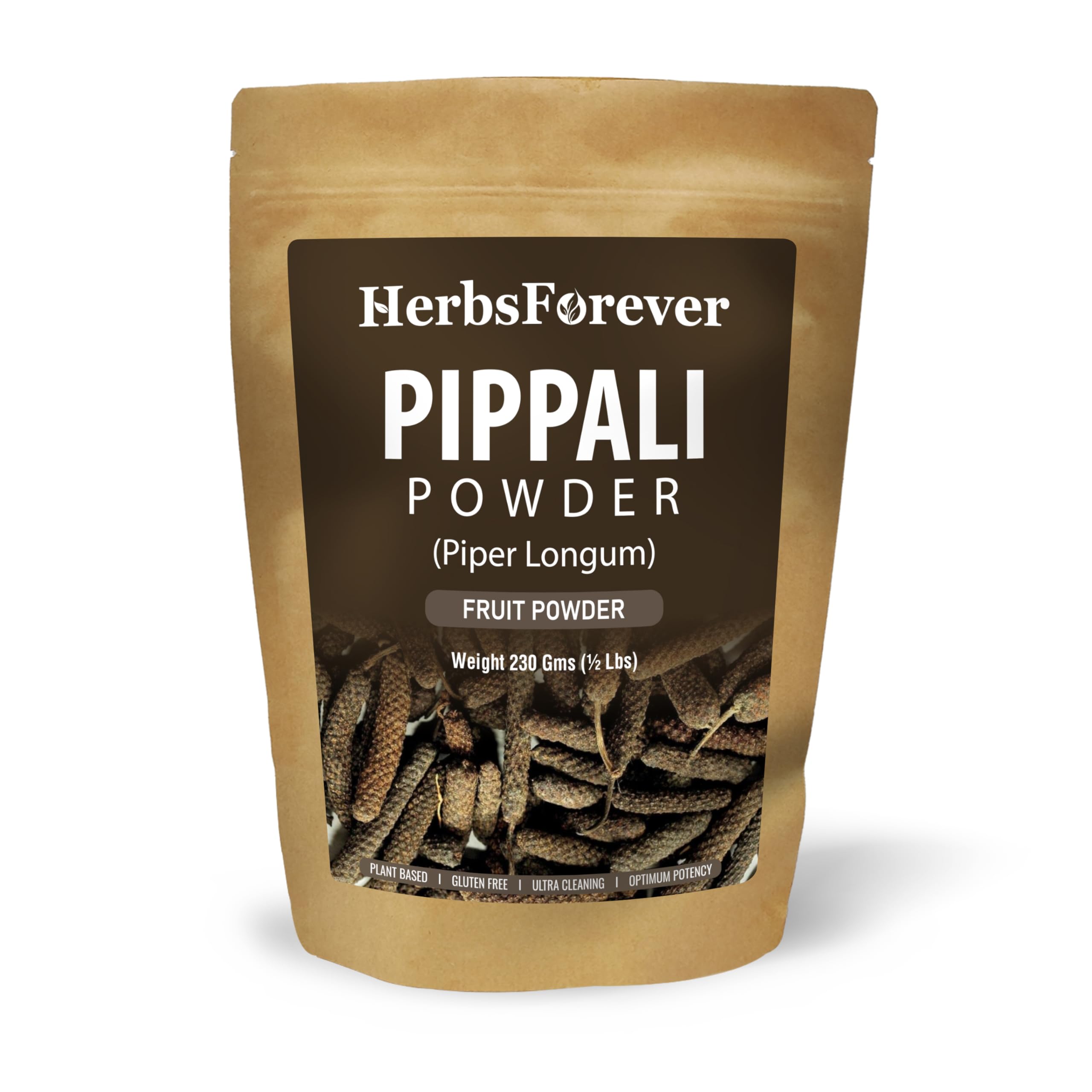 HerbsForever Pippali Powder – Premium Piper Longum, 230g | Non-GMO, Vegan, Gluten-Free