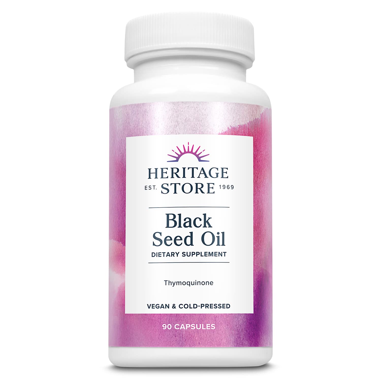 HERITAGE STORE Black Seed Oil 650mg | Nigella Sativa Capsule Supplement