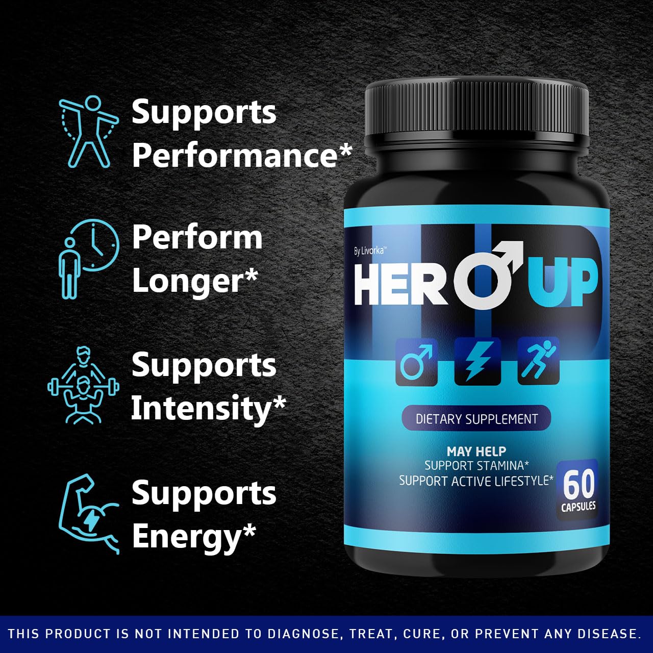 LIVORKA Hero Up Capsules – Maximum Strength Energy Support (3 Pack)