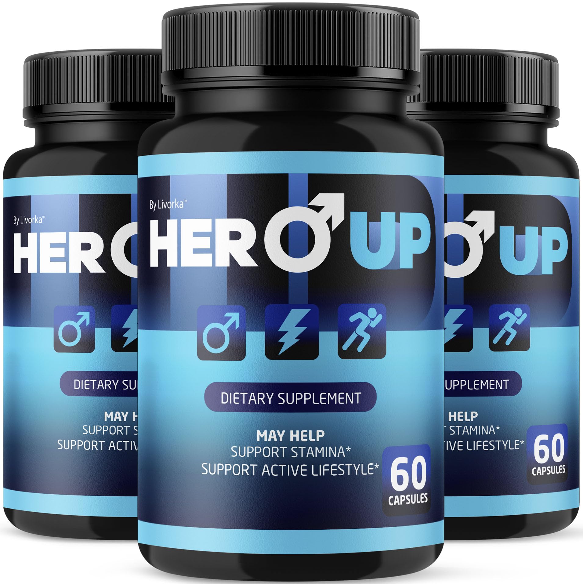 LIVORKA Hero Up Capsules – Maximum Strength Energy Support (3 Pack)