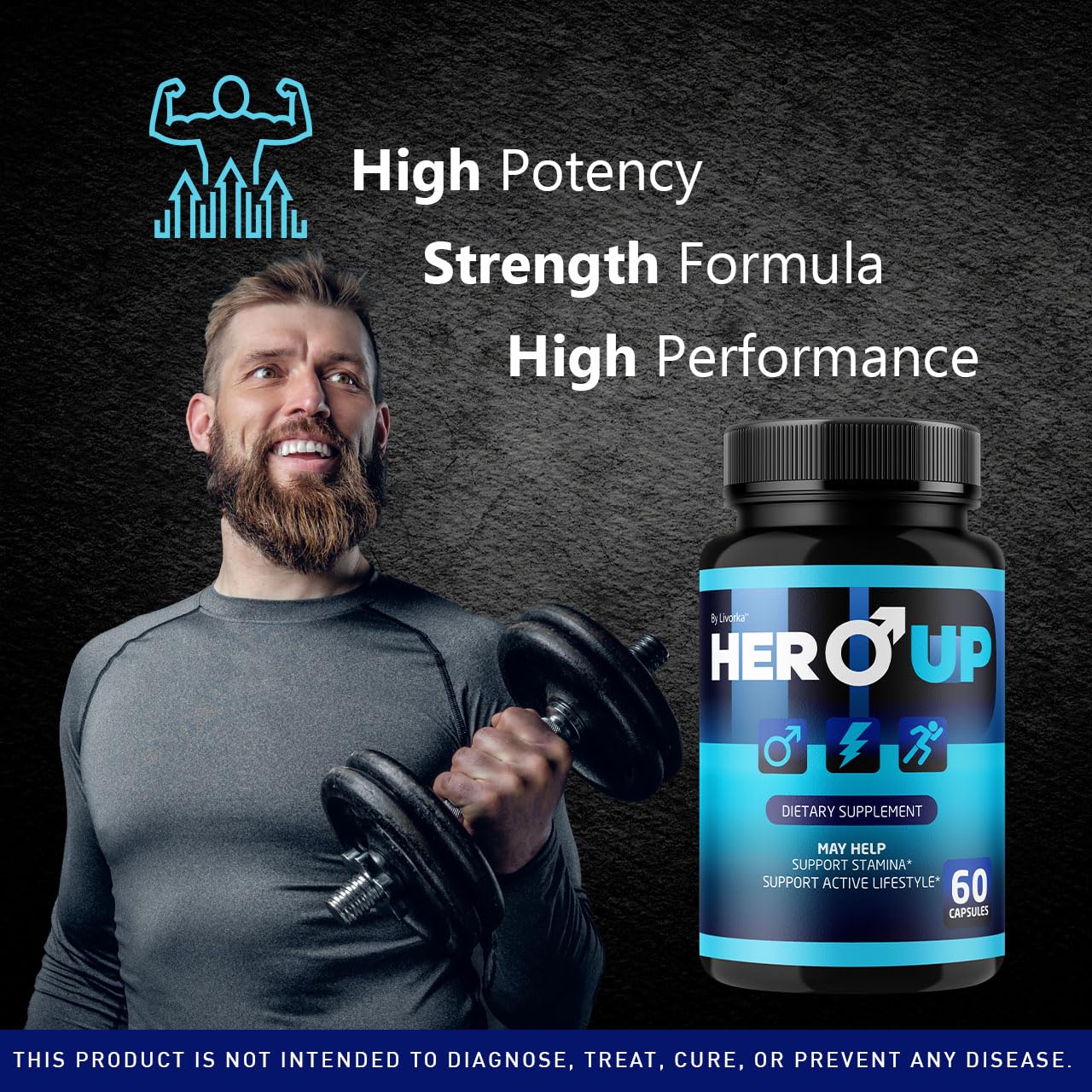 LIVORKA Hero Up Capsules – Maximum Strength Energy Support (3 Pack)