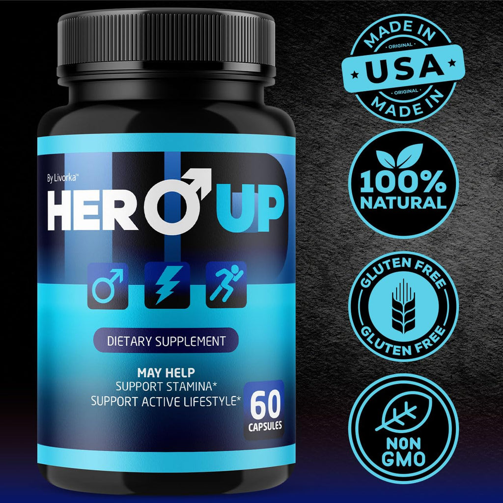 LIVORKA Hero Up Capsules – Maximum Strength Energy Support (3 Pack)