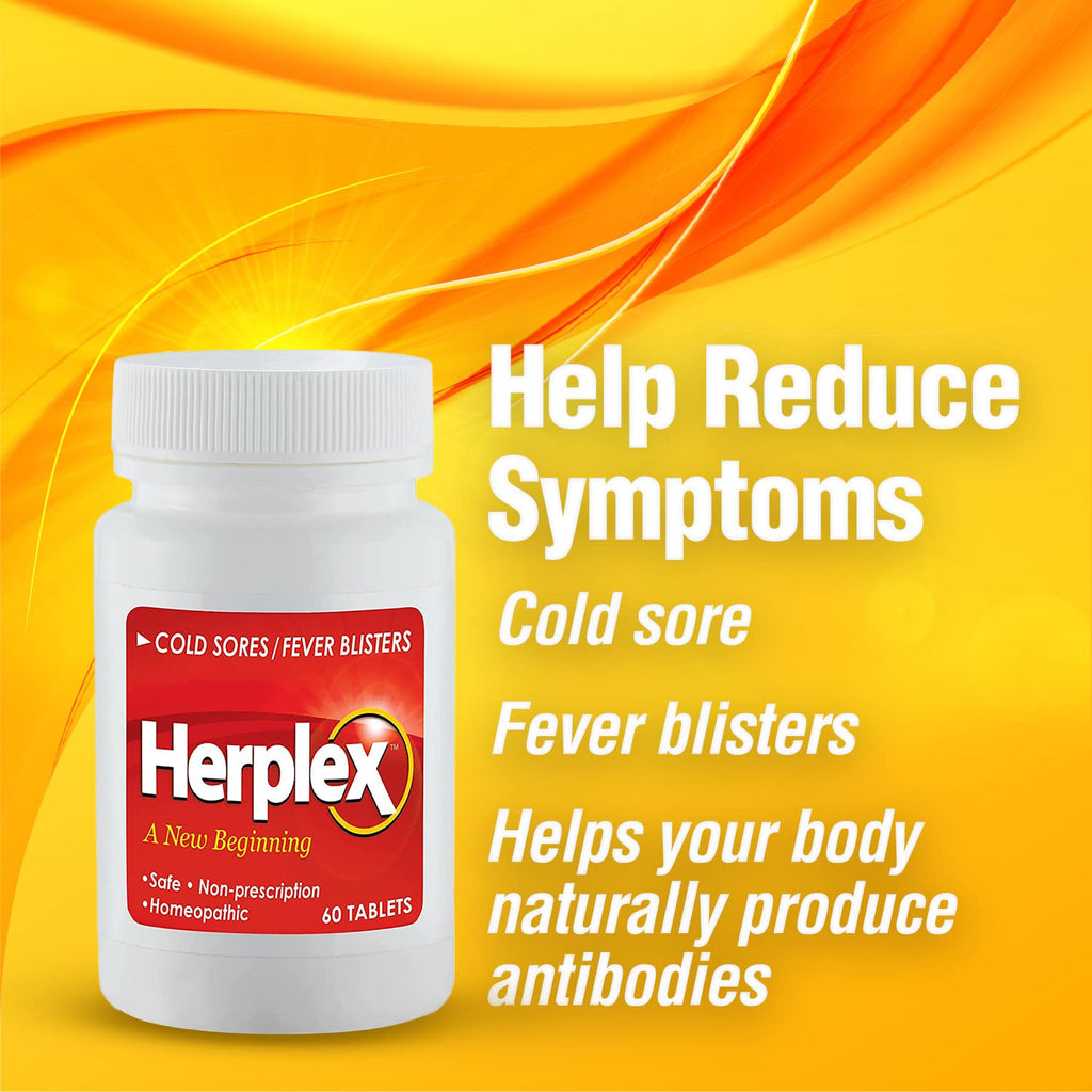 Herplex Premium Tablets | Non-Prescription Cold Sore Relief | 60 Tablets