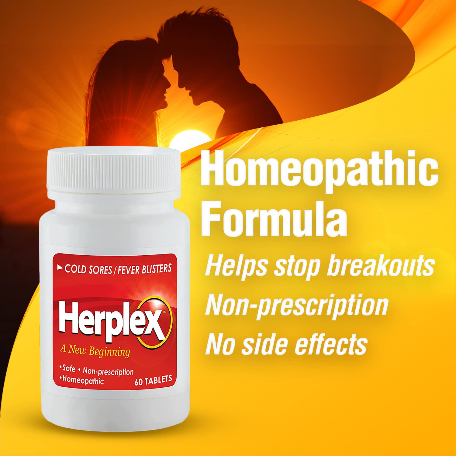 Herplex Premium Tablets | Non-Prescription Cold Sore Relief | 60 Tablets