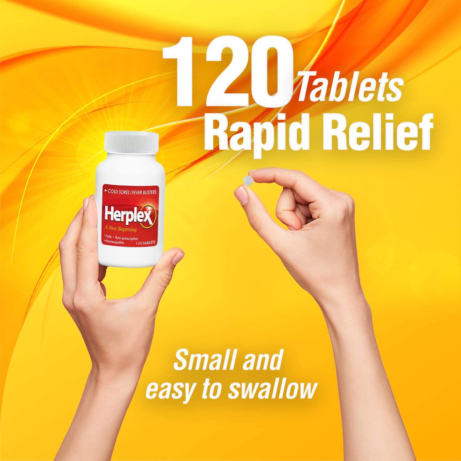 Herplex Premium Tablets | OTC Cold Sore Relief, Homeopathic Formula – 120 Tablets