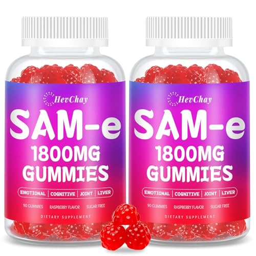 HevChay SAM-e Gummies - 1800 mg High-Absorption SAM-e for Brain, Mood, Joints & Liver - Vegan