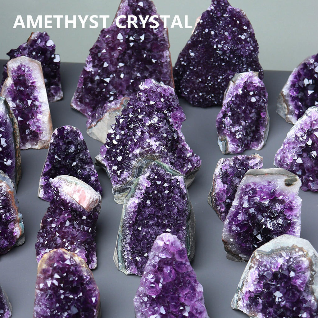 HIBCIGA Amethyst Cluster Geode – Purple Quartz Crystals, 8-9 lb