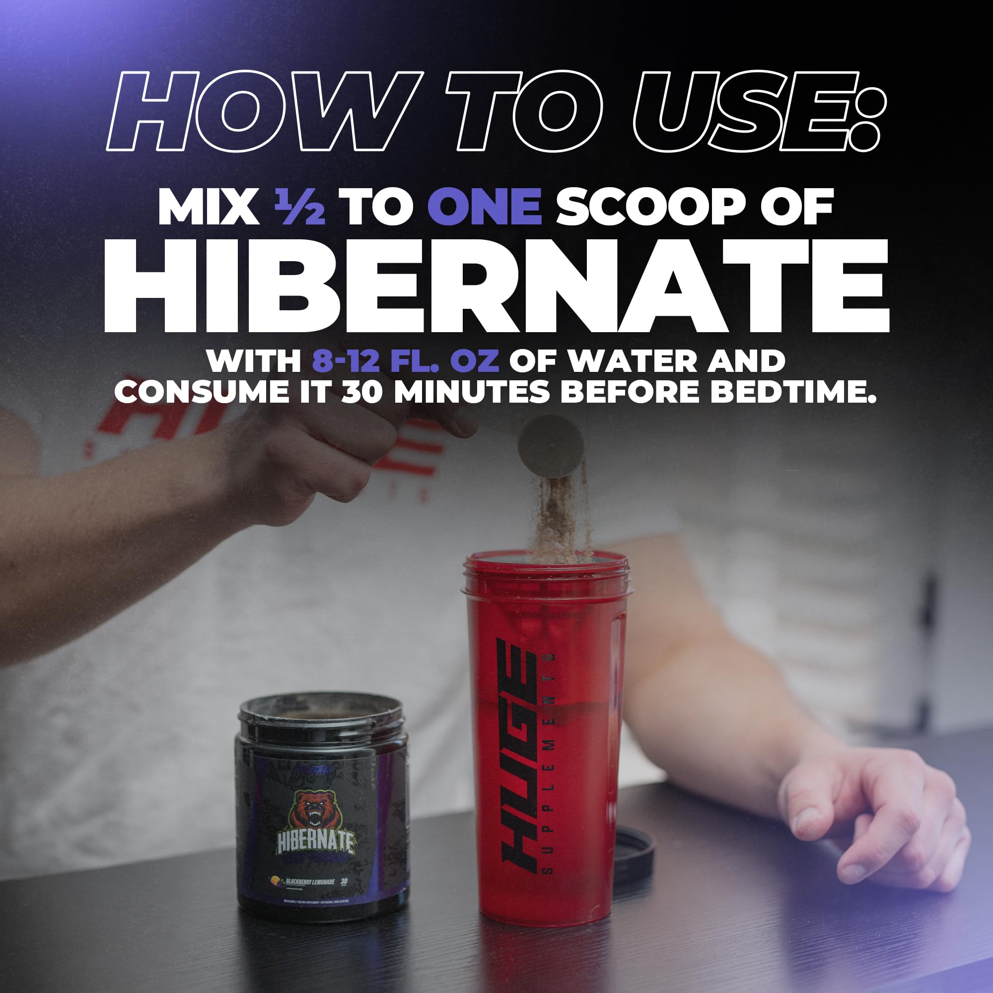 Hibernate Sleep Supplement — Deep Sleep & Relaxation, 30 Servings | Blackberry Lemonade