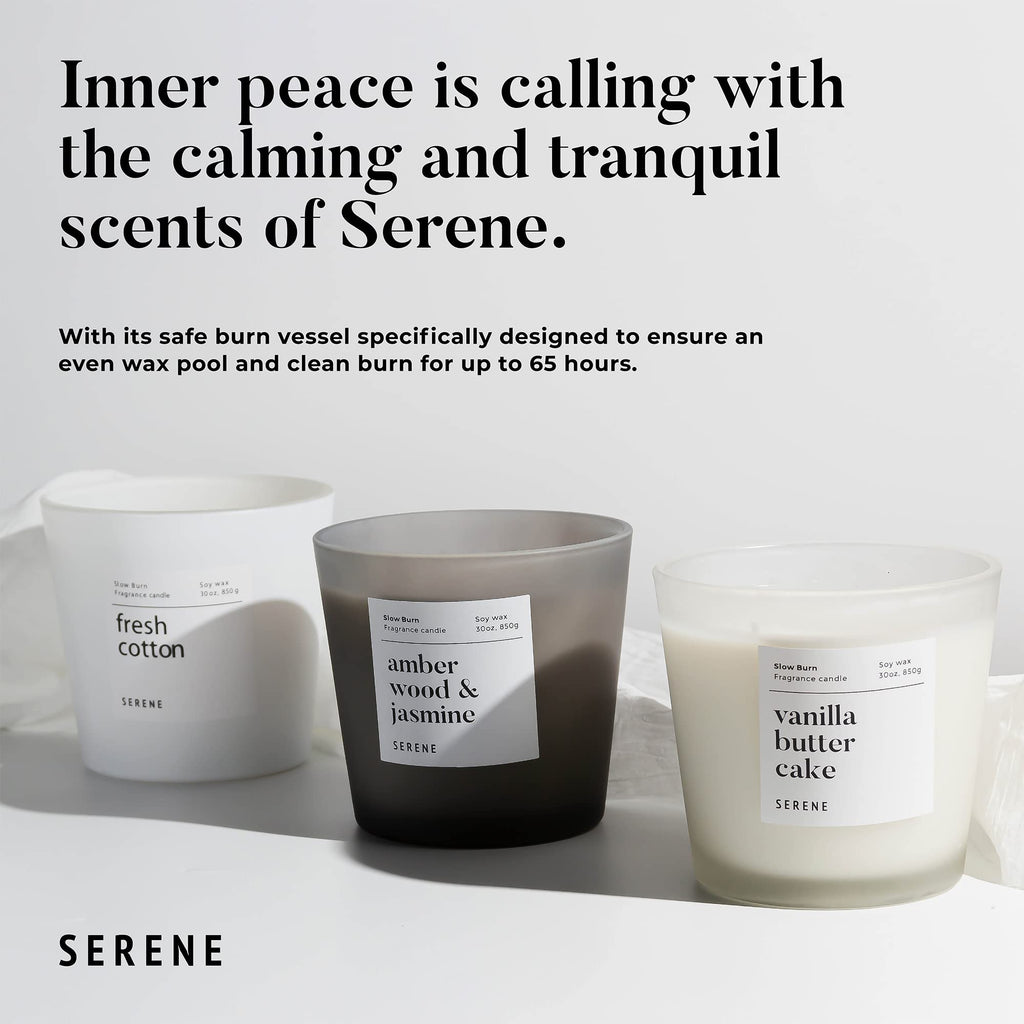 Hidden Label Large Scented Candle – Sandalwood & White Musk, 30oz 3-Wick, Huge Slow Burn Soy