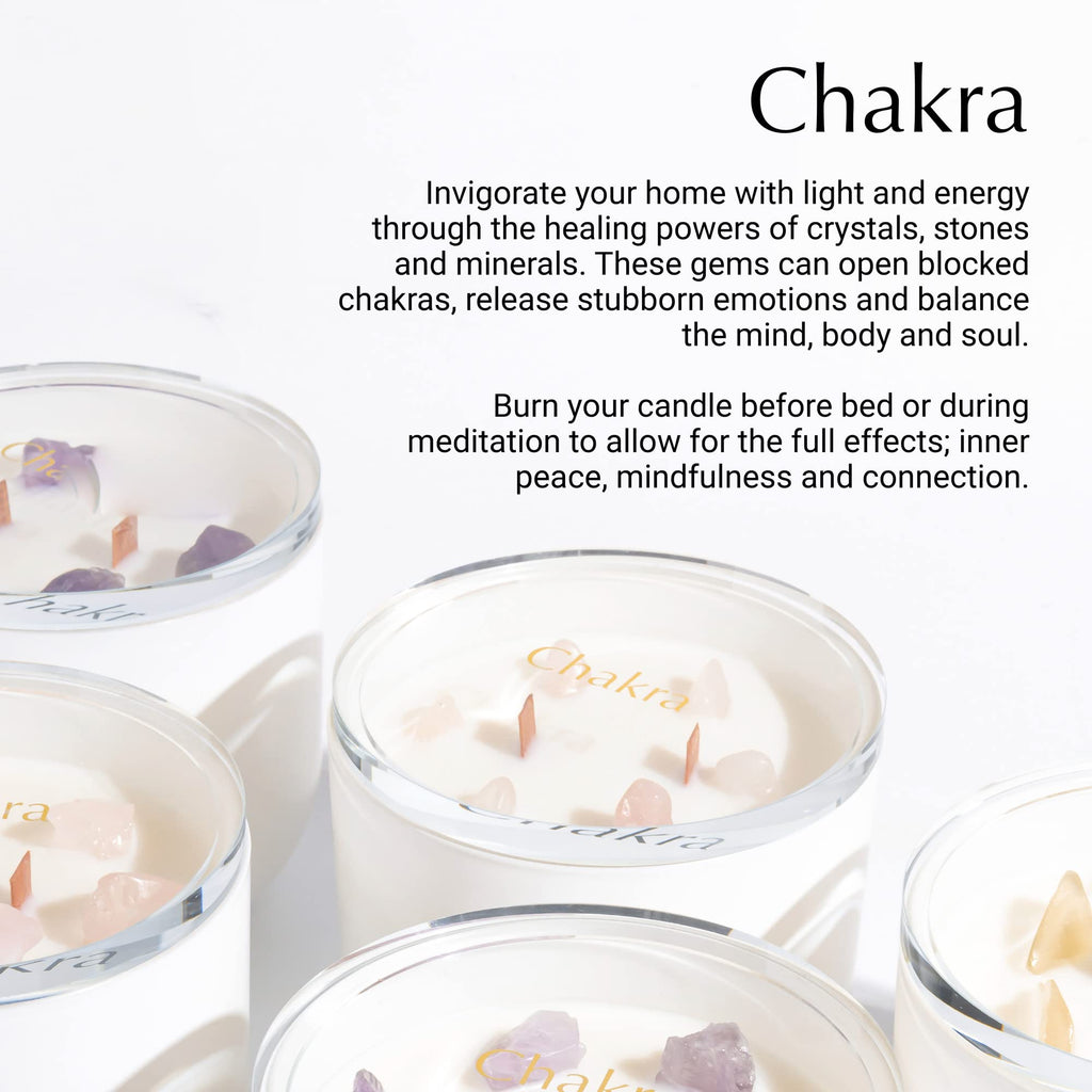 Hidden Label Healing Crystal Candle – Citrine Energy, Wood Wick, 12oz