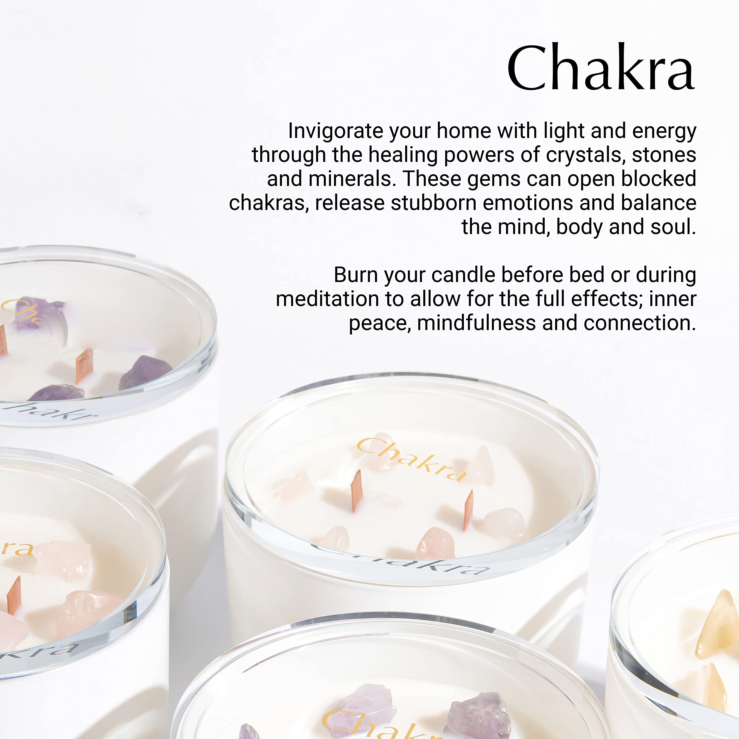 Hidden Label Healing Crystal Candle – Aventurine Wealth, Wood Wick Aromatherapy 12oz