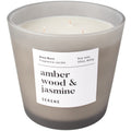Hidden Label Large Scented Candle | 30oz 3-Wick Amber Wood & Jasmine