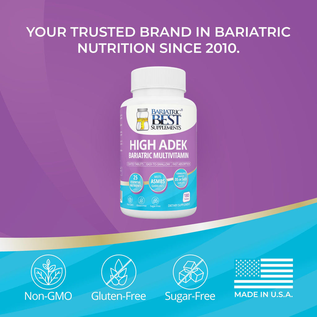 High ADEK Bariatric Multivitamin for Post DS/SADI Surgery – 180 Tablets
