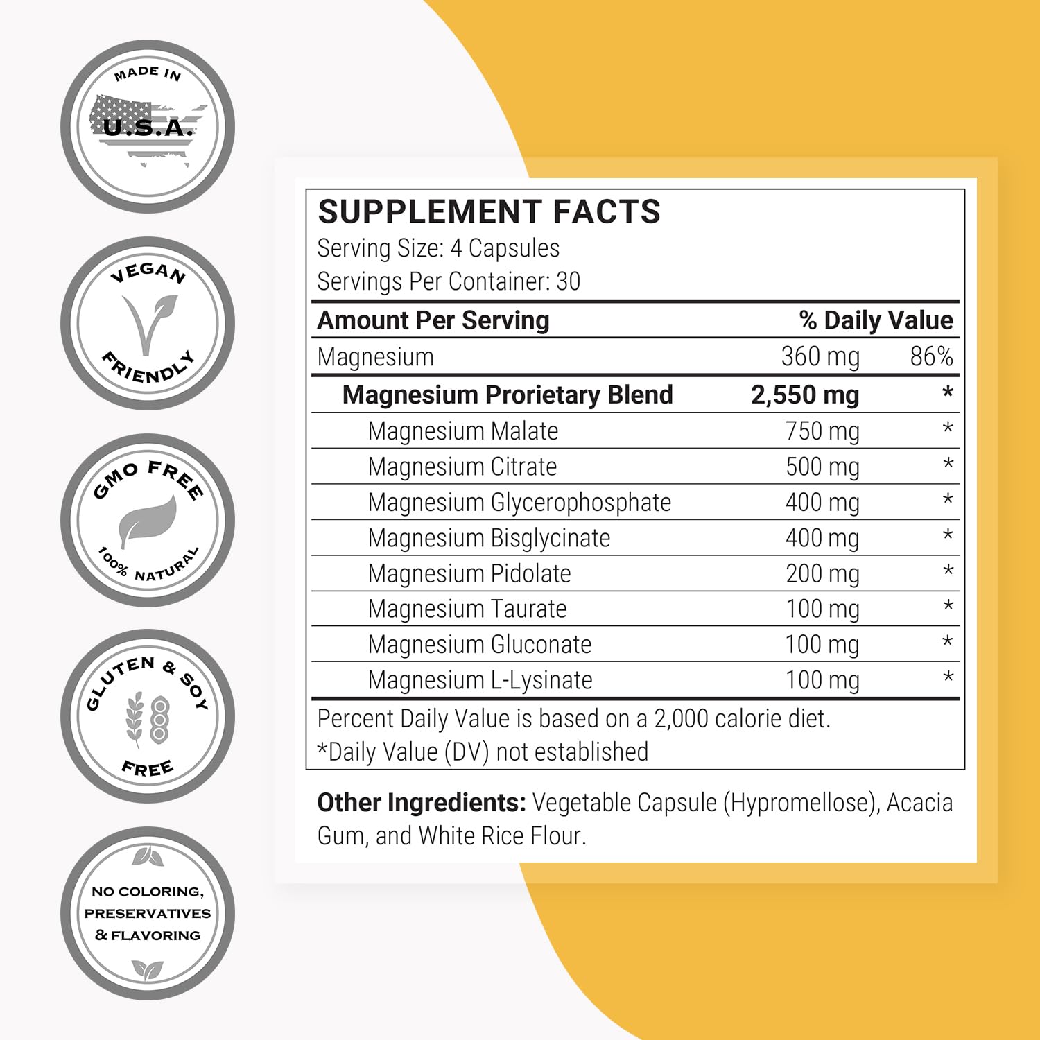 SuperSmart Multi Magnesium Formula (Previously Optimag) - Full Spectrum 8 Active Forms - Fight Magnesium Deficiency | Non-GMO & Gluten Free - 120 Vegetarian Capsules