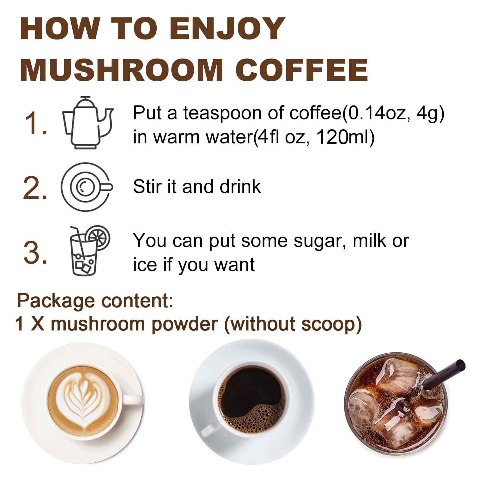 Organic Mushroom Coffee Blend with Lion's Mane, Cordyceps, Reishi, Shiitake & Turkey Tail