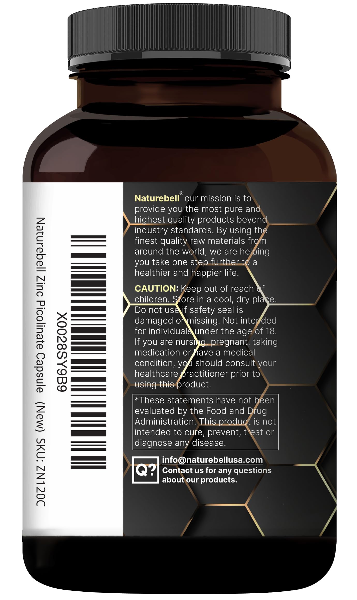 High Potency Zinc Picolinate 100mg - 240 Capsules | Immune Support & Skin Health | Non-GMO & Gluten Free