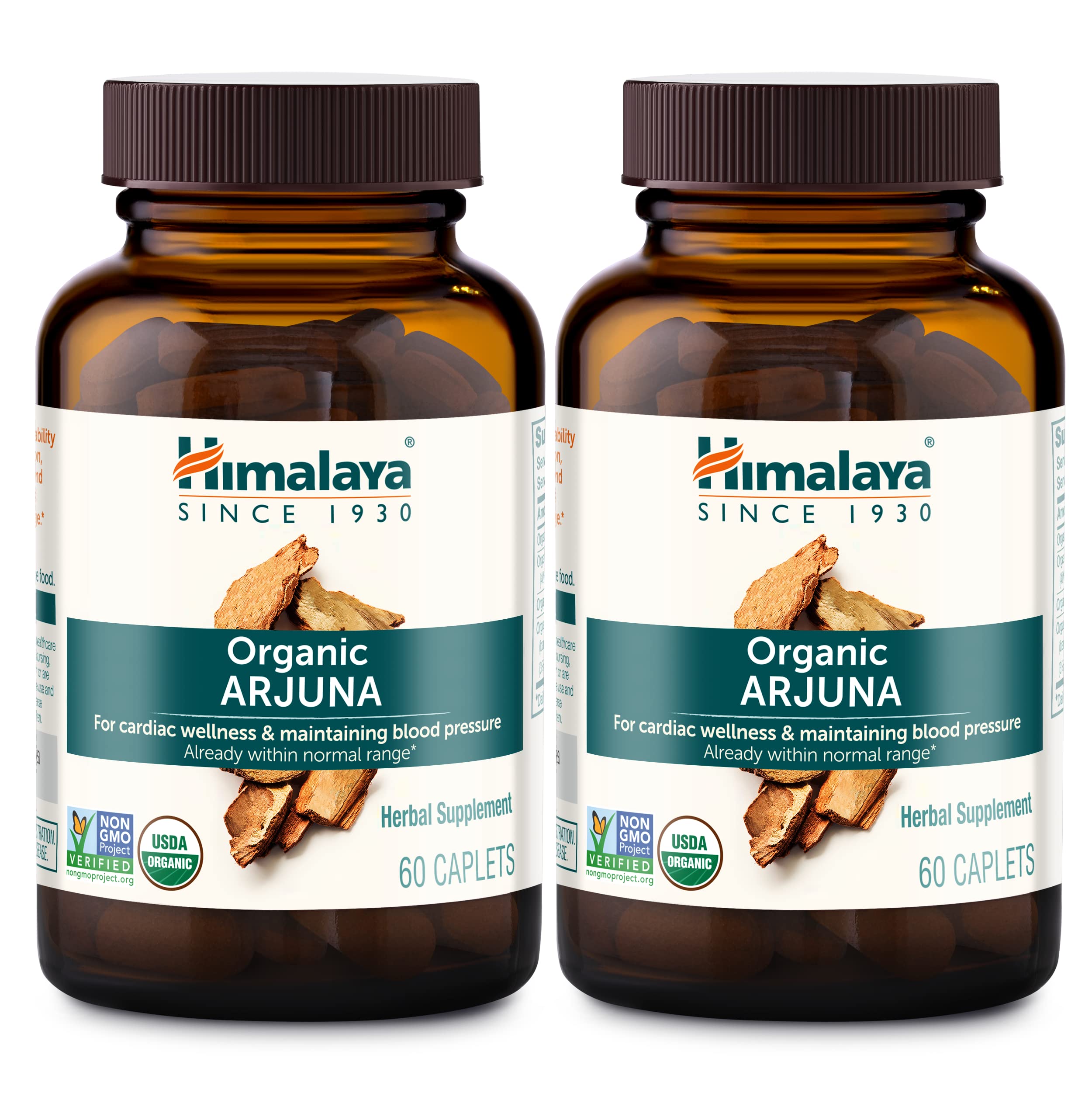 Himalaya Organic Arjuna - Blood Pressure Support, 700mg, 60 Count (Pack of 2)