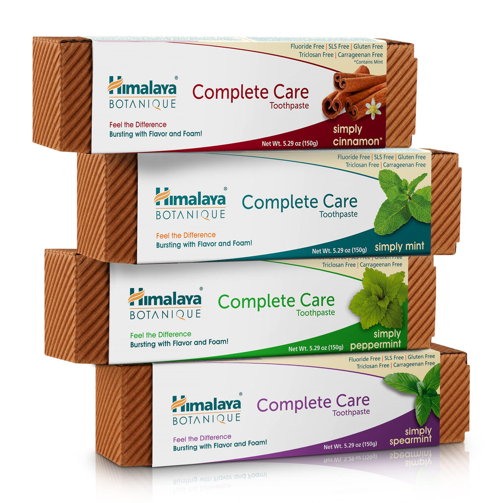 Himalaya Botanique Complete Care Toothpaste – Herbal 4-Pack, Fluoride Free, SLS Free