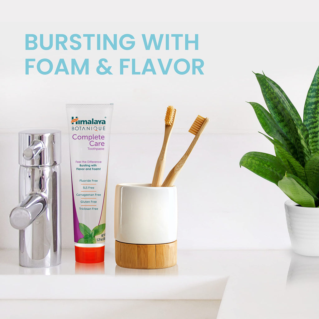 Himalaya Botanique Complete Care Toothpaste – Simply Spearmint, Plaque Reduction, 5.29 oz, 4 Pack