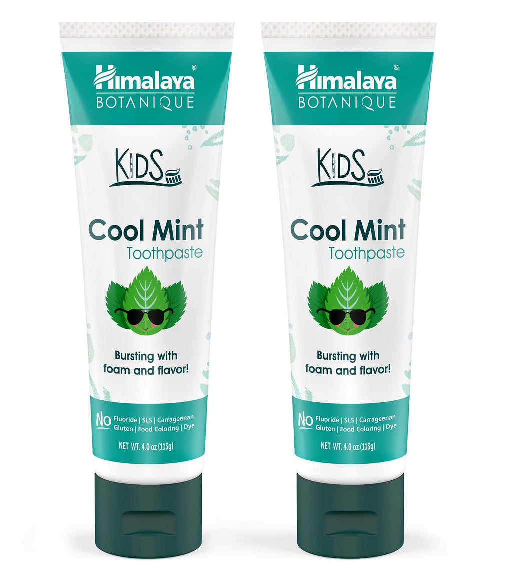 Himalaya Botanique Kids Toothpaste – Herbal Mint, Fluoride & SLS Free | 4 oz x 2