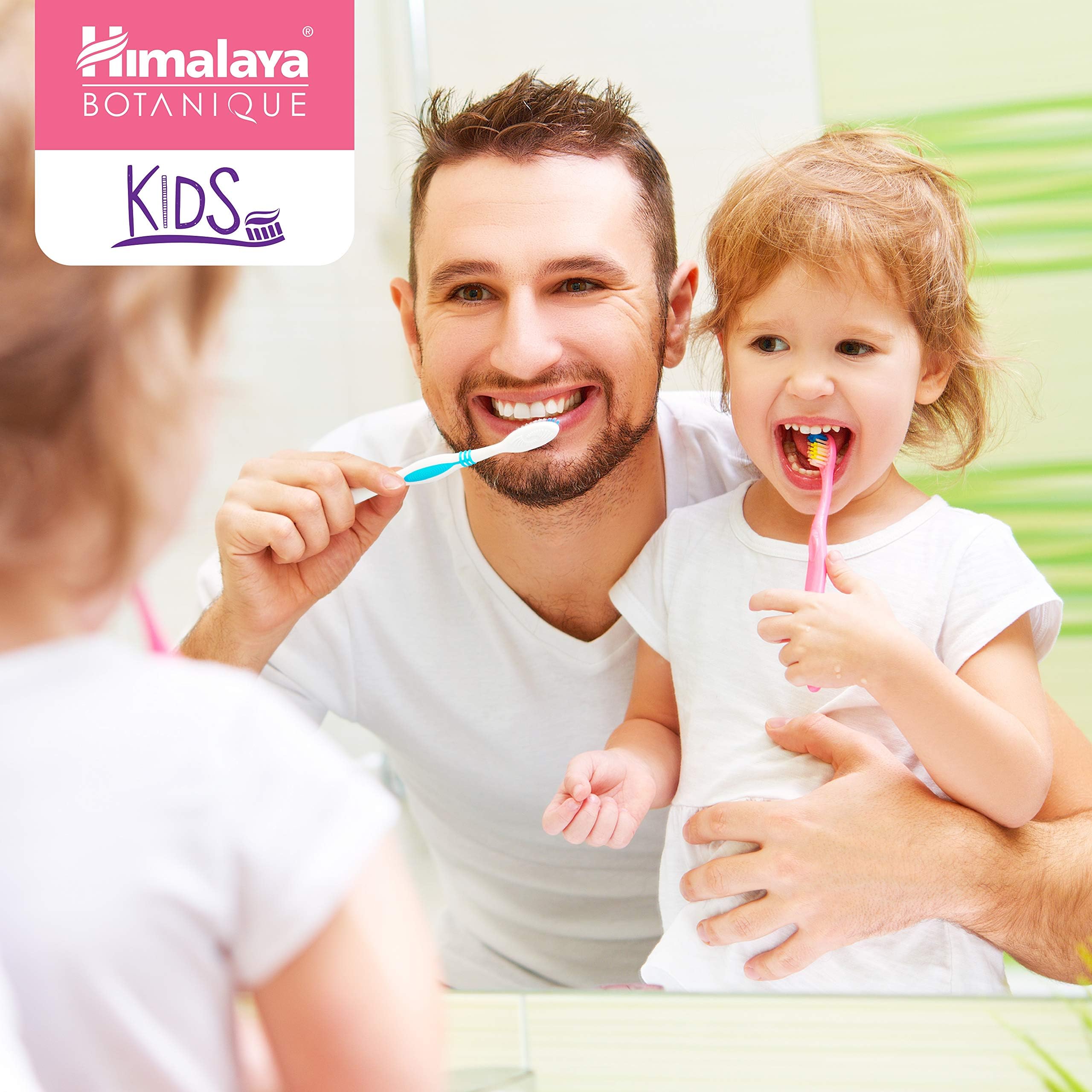 Himalaya Botanique Kids Toothpaste with Xylitol - Bubble Gum, SLS Free, Fluoride Free, 4 oz