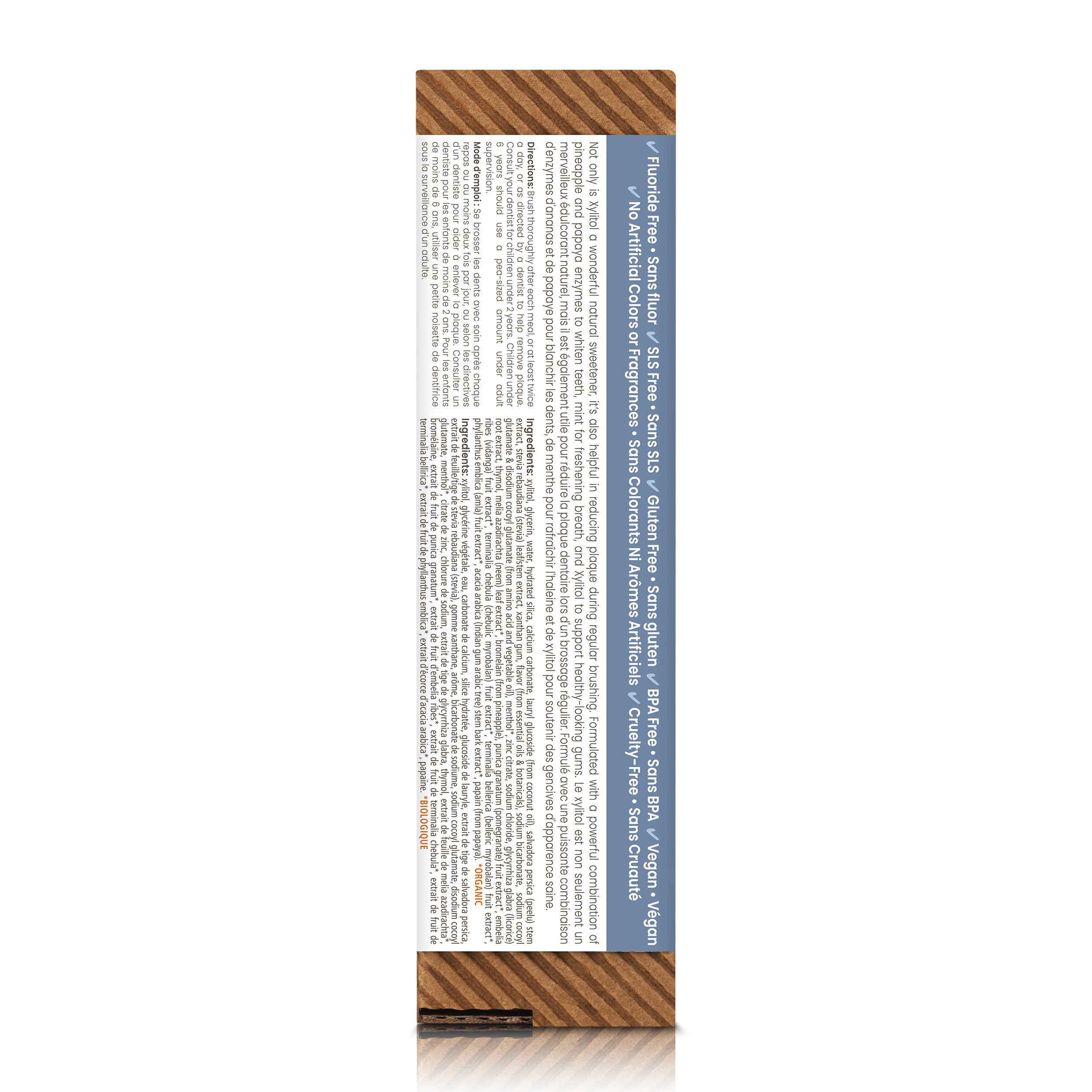 Himalaya Botanique Whitening Antiplaque Toothpaste with Xylitol – Fluoride Free, 4 oz, 4 Pack