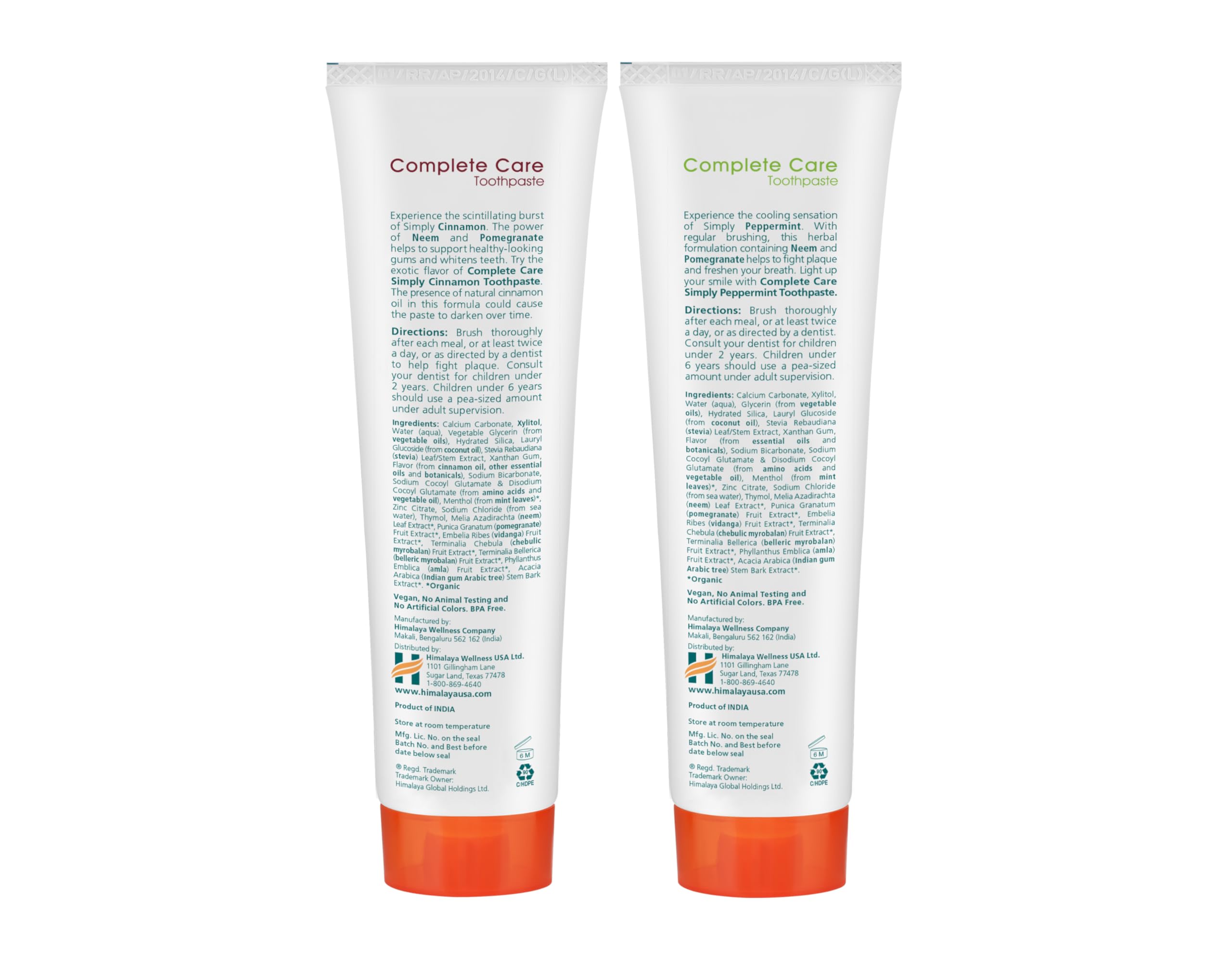 Himalaya Botanique Complete Care Toothpaste – Herbal, Fluoride Free