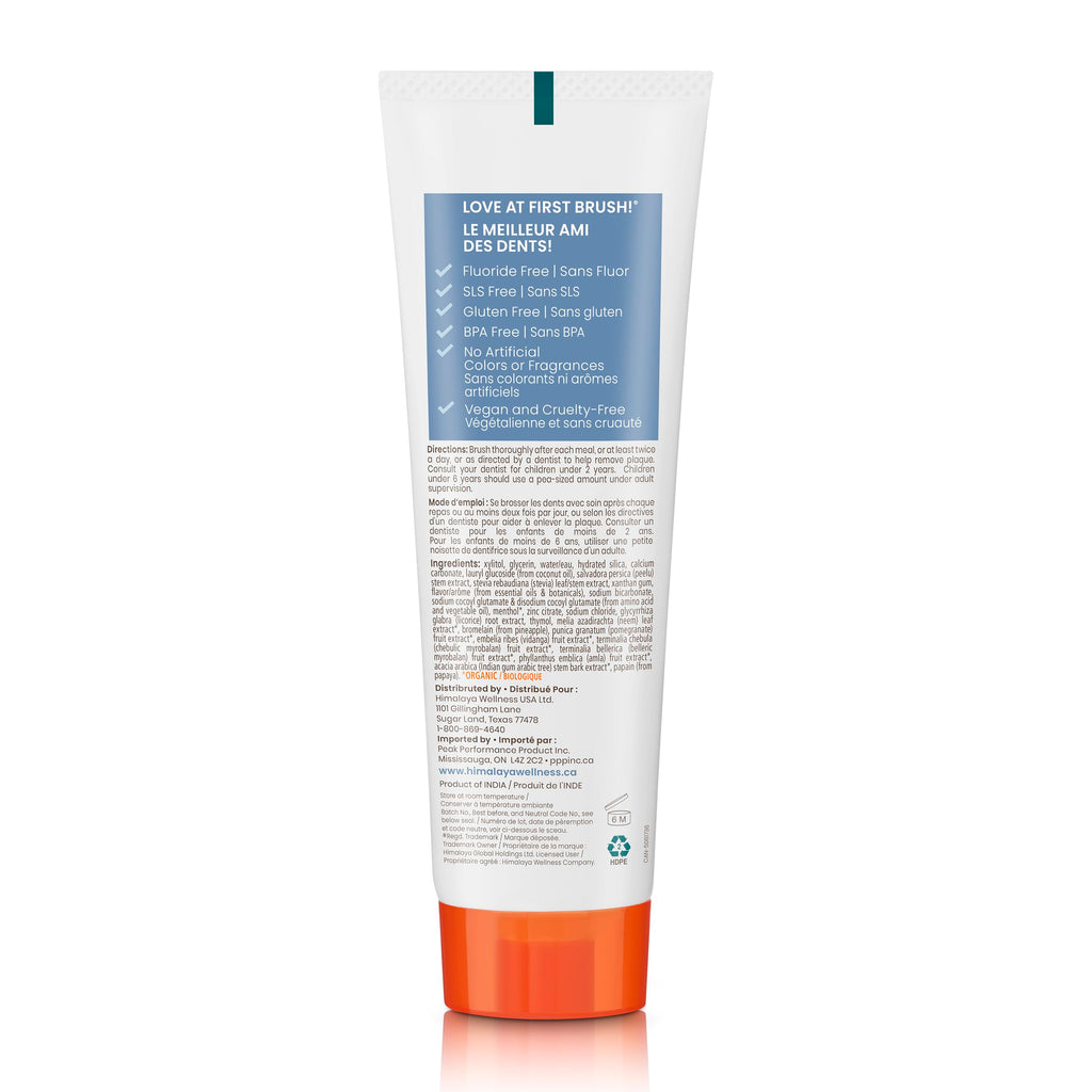 Himalaya Botanique Whitening Antiplaque Toothpaste with Xylitol – Fluoride Free, 4 oz, 4 Pack