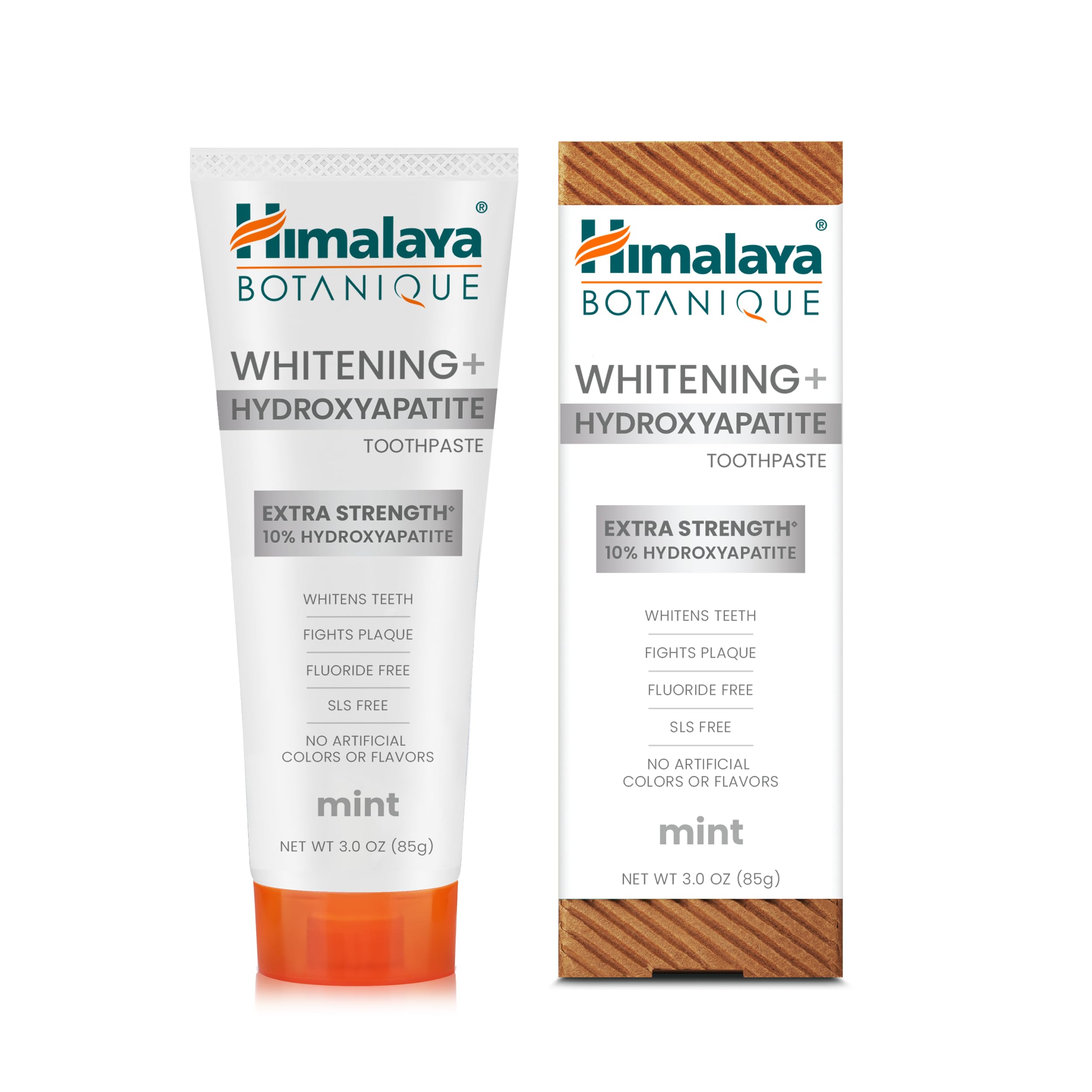 Himalaya Botanique Whitening Toothpaste – 10% Nano Hydroxyapatite, Enamel Remineralization, Vegan Mint, 3 oz