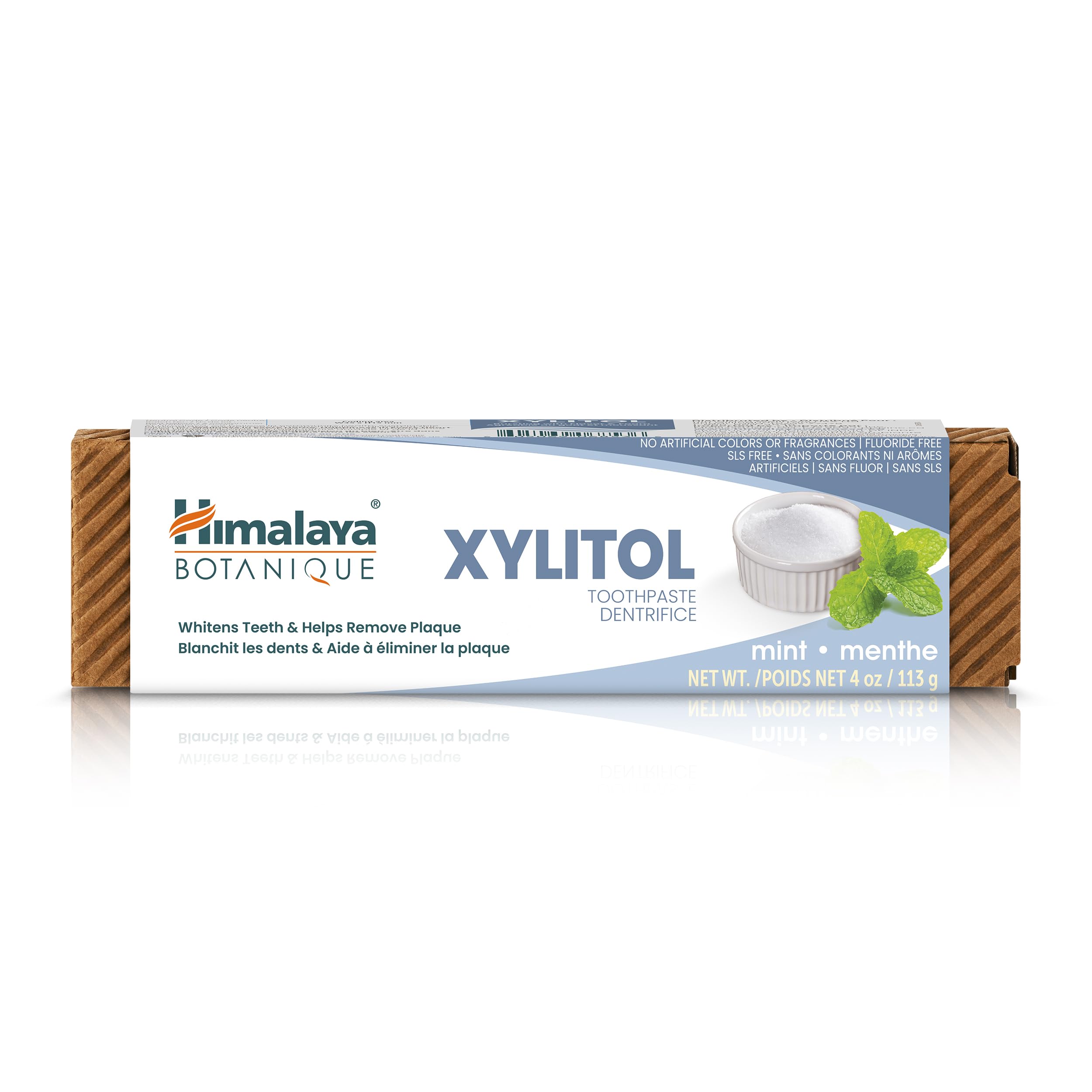 Himalaya Botanique Xylitol Toothpaste - Mint, Fluoride Free, Vegan & Gluten Free | 4 oz