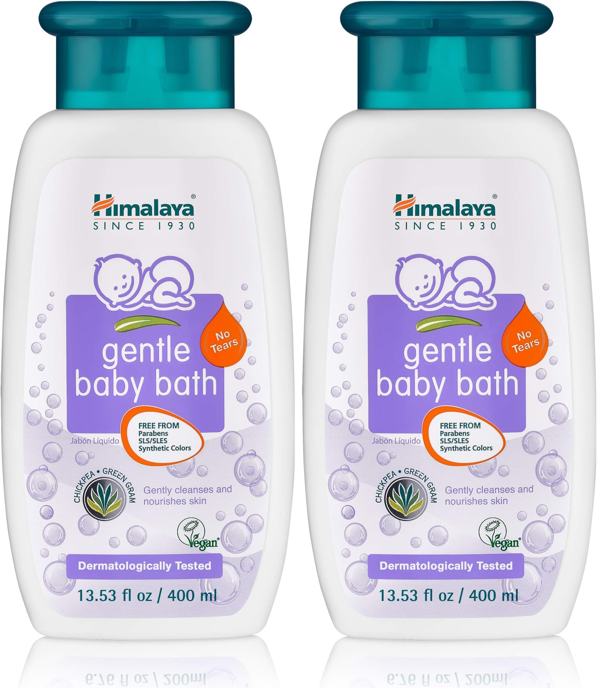 Himalaya Gentle Baby Bath - 13.53 oz Pack of 2 | Tear-Free, Mild Cleanser