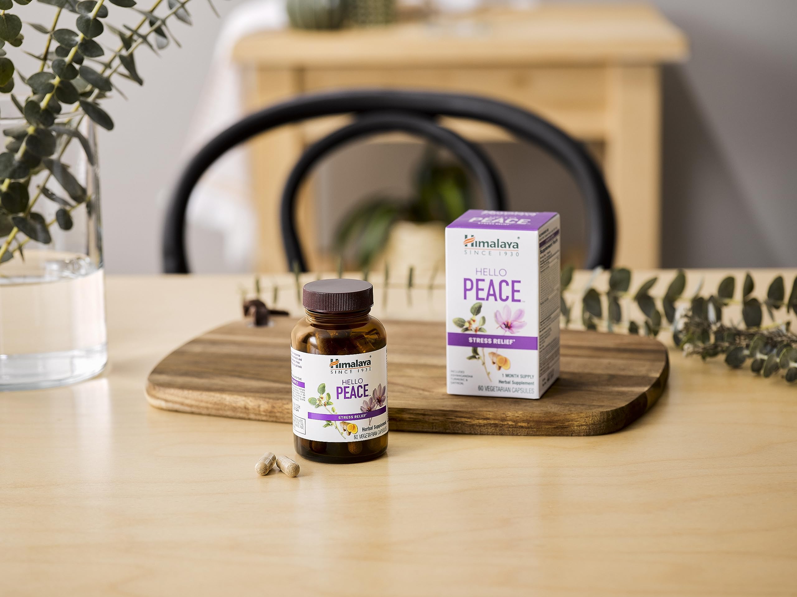 Himalaya Hello Peace - Herbal Stress Relief with Ashwagandha & Turmeric | Adrenal Support
