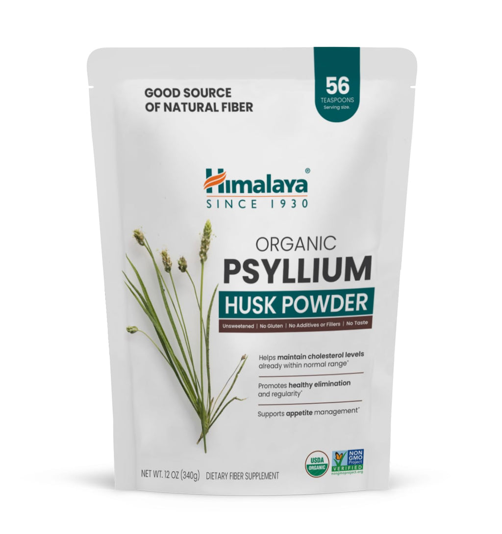 Himalaya Organic Psyllium Husk Powder – Daily Fiber, 12 oz