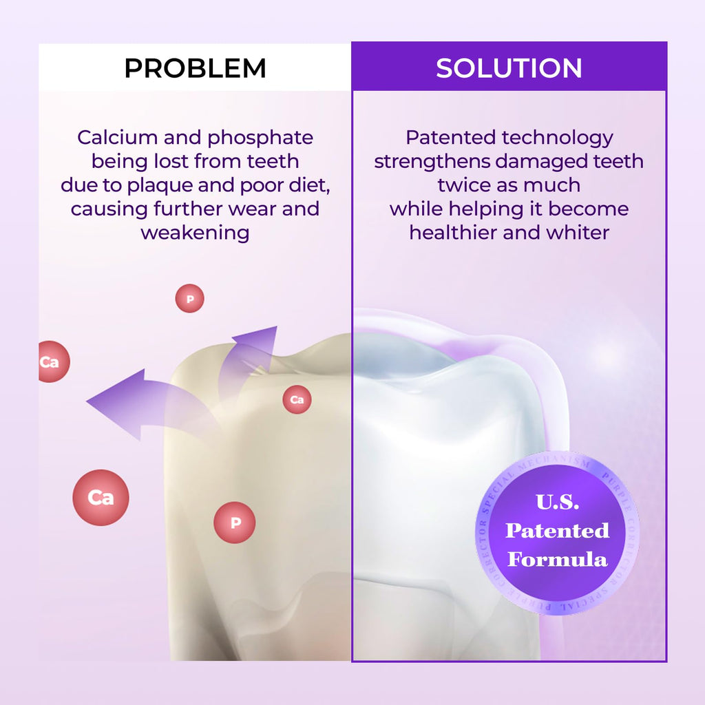 HIMALAYA PINKSALT Purple Whitening Toothpaste – Teeth Whitening, Deep Stain Remover, Vanilla Mint, 3 x 3.5 oz (3 Packs)