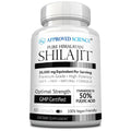 Approved Science Pure Himalayan Shilajit - 50% Fulvic Acid - 30:1 Extract - 60 Vegan Capsules | High-Potency Supplement