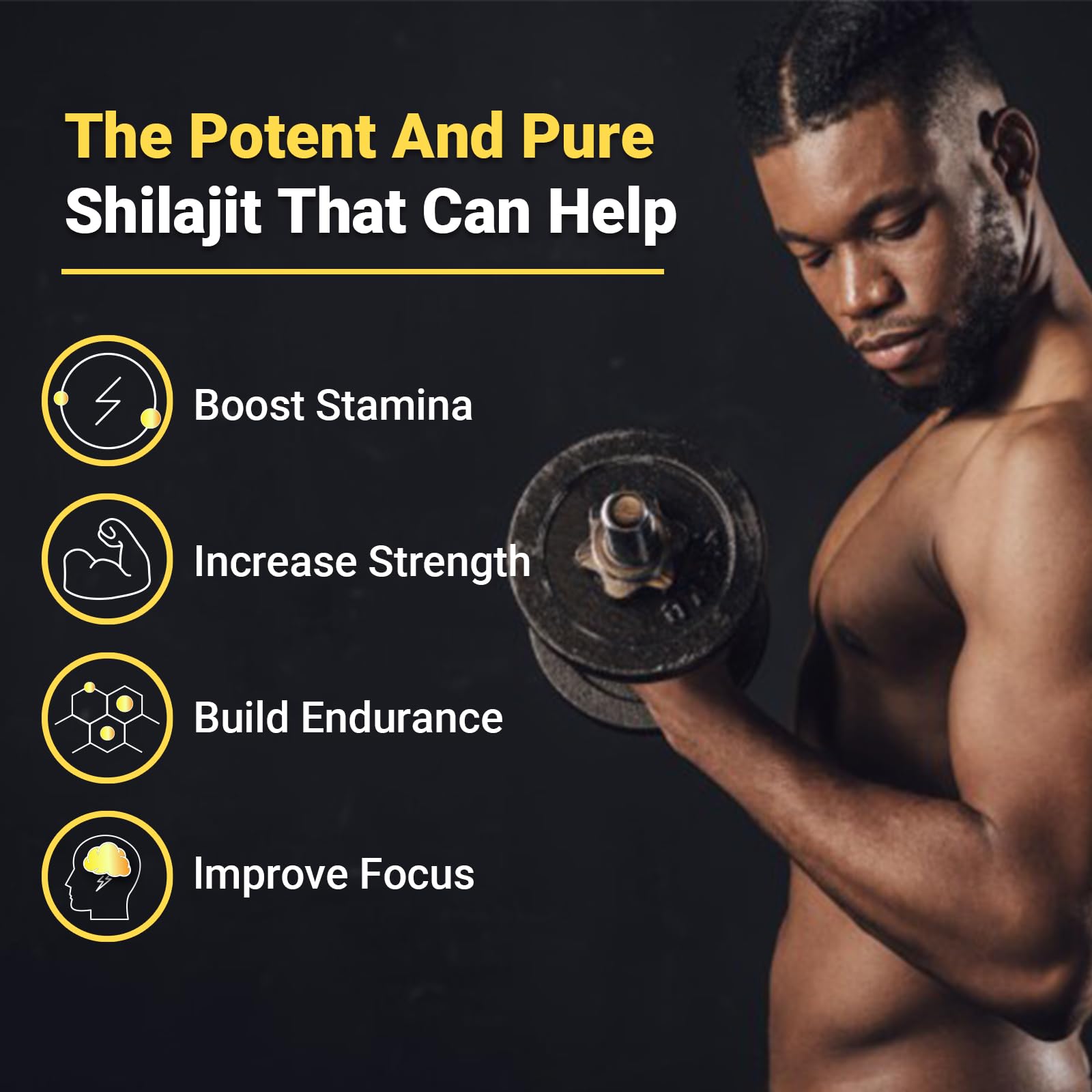 Himalayan Shilajit Gummies with Ashwagandha & Gokshura | 85+ Trace Minerals & Fulvic Acid | Organic, Non-GMO