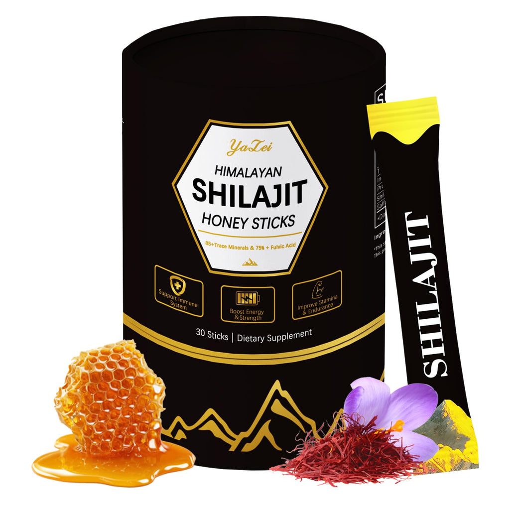 Himalayan Shilajit Honey Sticks – 30 Sticks, 75%+ Fulvic Acid, 85%+ Trace Minerals