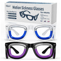 Hion 2 Pairs Adult Anti-Motion Sickness Smart Glasses – Ultra-Light Portable (White+Black)