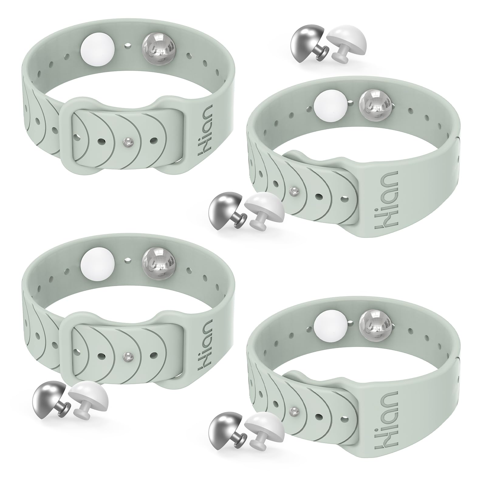 Hion Motion Sickness Bracelets – Acupressure Nausea Bands (2 Pairs)
