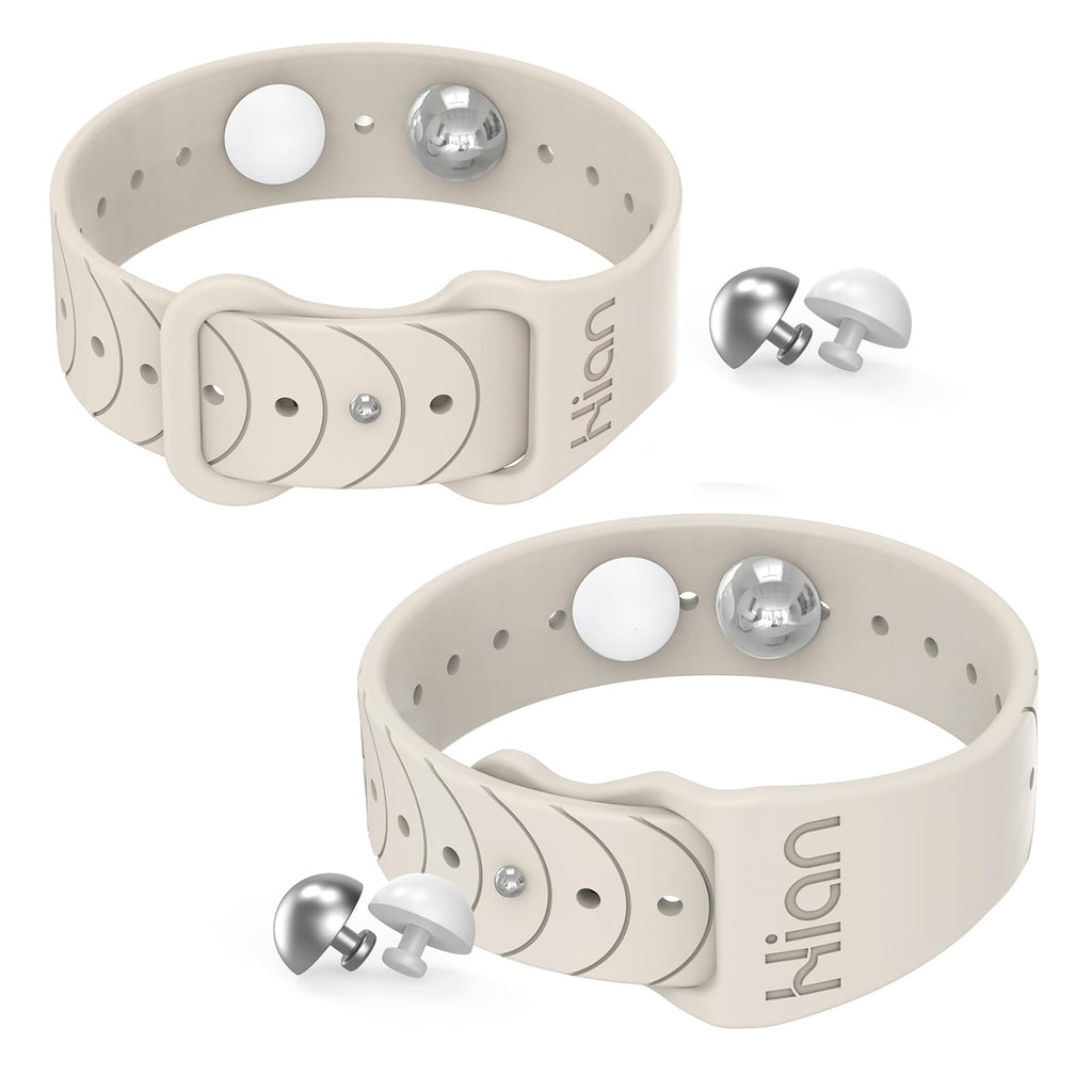 Hion Motion Sickness Bracelets – Acupressure Wristbands for Nausea (1 Pair, Starlight)