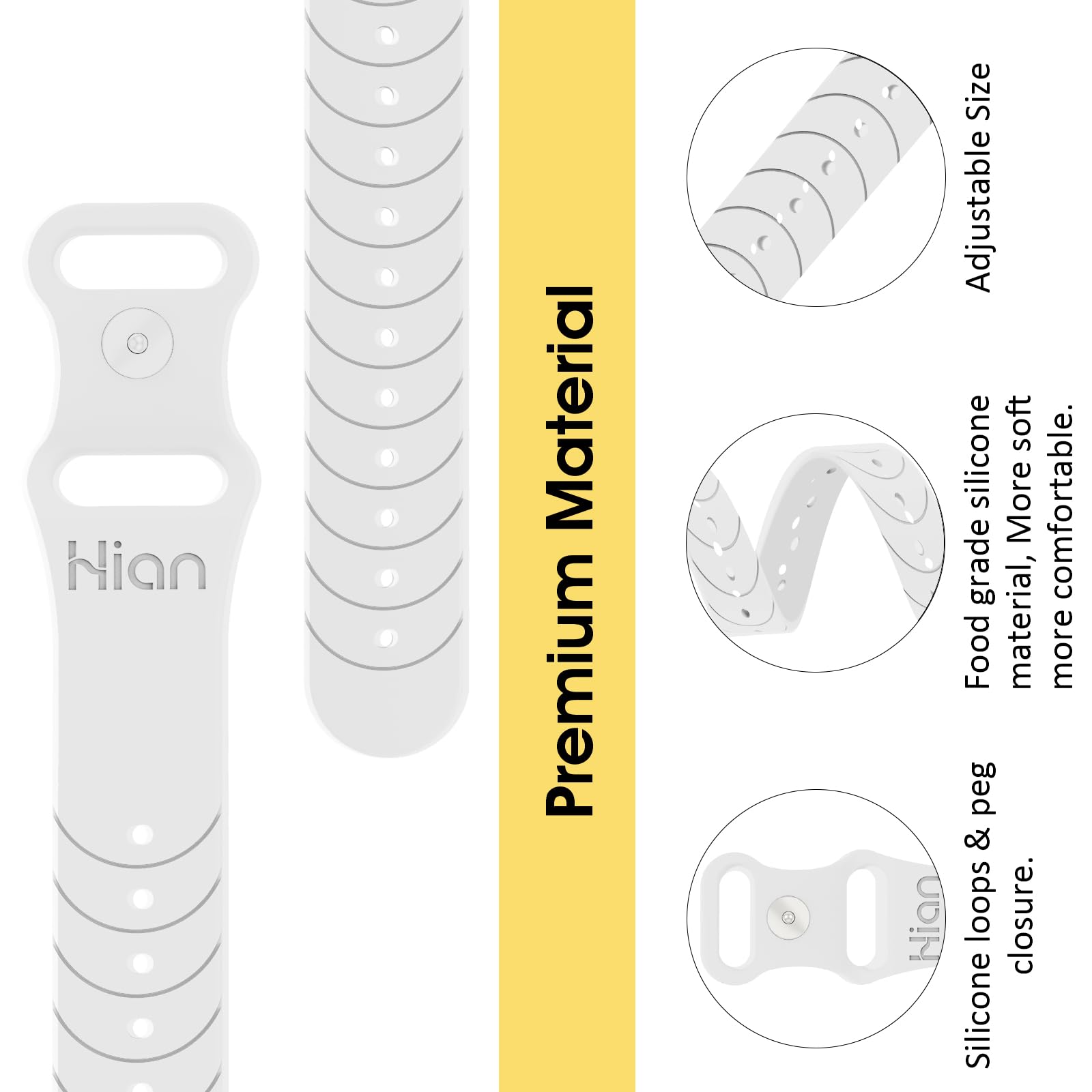 Hion Motion Sickness Bracelets — Acupressure Wristbands (3 Pairs: Black Blue White)