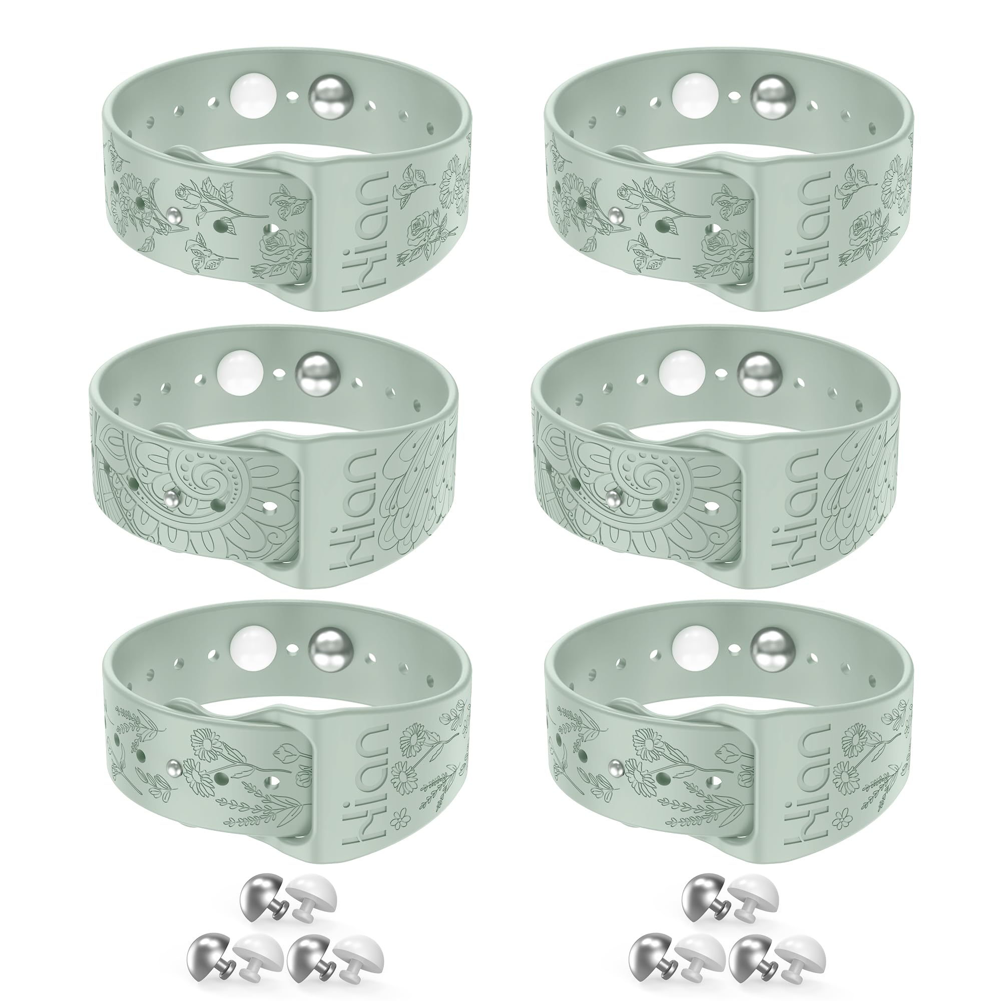 Hion Motion Sickness Bracelets – 3-Pair Sea Sickness Wristbands (Beryl) for Nausea Relief
