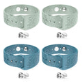 Hion Motion Sickness Bracelets — Acupressure Nausea Bands (2 Pairs, Blue & Beryl)