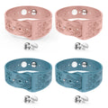 Hion Motion Sickness Bracelets – Natural Acupressure Nausea Bands (2 Pairs, Blue + Pink)