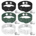Hion Motion Sickness Bracelets – Acupressure Wristbands for Travel, Morning Sickness & Nausea Relief | 3 Pairs (Black, White, Green)