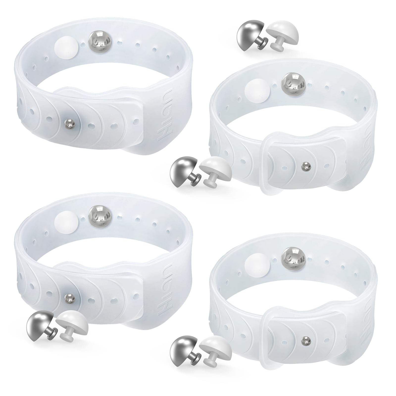 Hion Motion Sickness Bracelets – Sea Sickness Wristbands, 2 Pairs (Transparent)