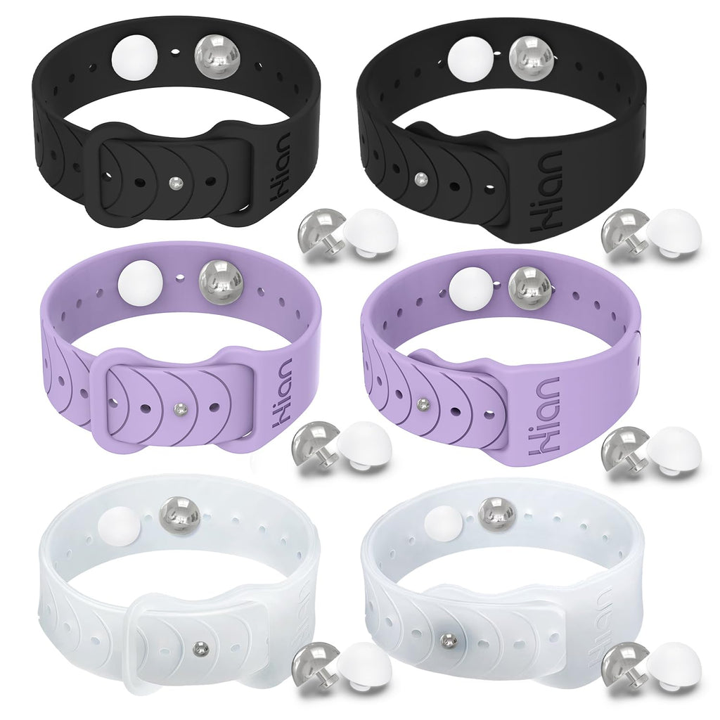 Hion Motion Sickness Bracelets – 3-Pair Acupressure Wristbands for Motion, Morning, and Pregnancy Nausea